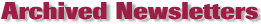 Archived Newsletters